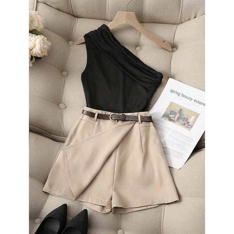Fashionable All-Match Commuter High Elastic Black Shorts – Trendy & Versatile