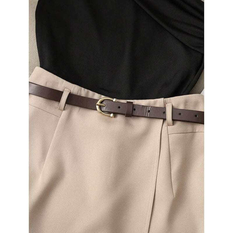 Fashionable All-Match Commuter High Elastic Black Shorts – Versatile Wardrobe Essential