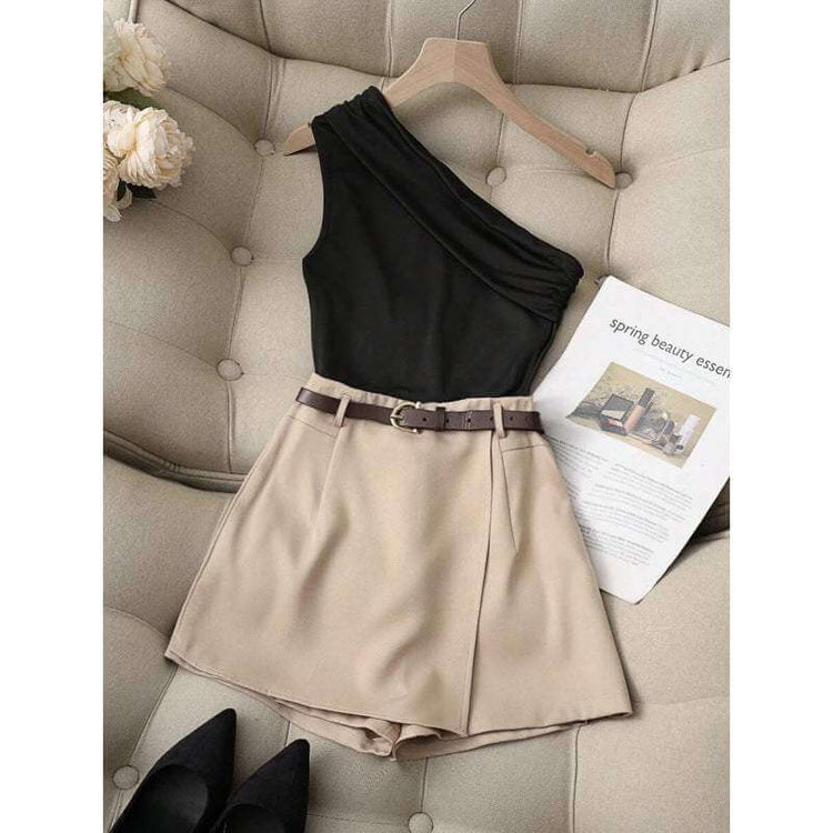 Fashionable All-Match Commuter High Elastic Black Shorts – Sleek and Stretchable