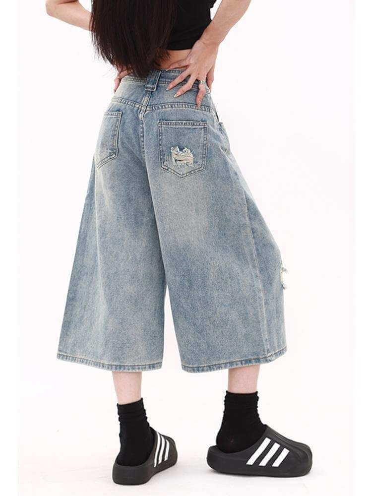 Stylish cropped jeans pants for casual wear