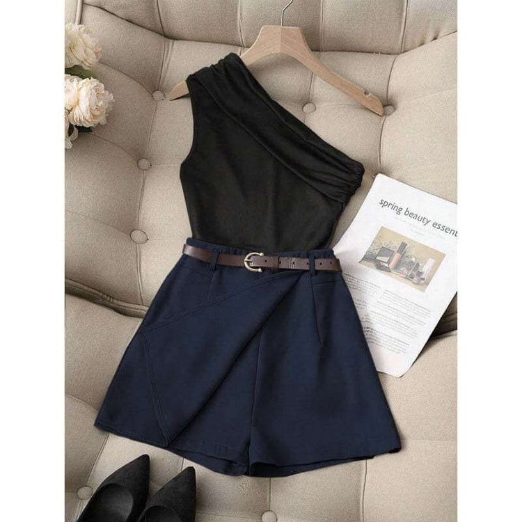 Fashionable All-Match Commuter High Elastic Black Shorts – Wardrobe Essential