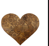 Wooden Heart Puzzle Romantic Love Jigsaw Valentines Gift for Wife Husband - SnagBag