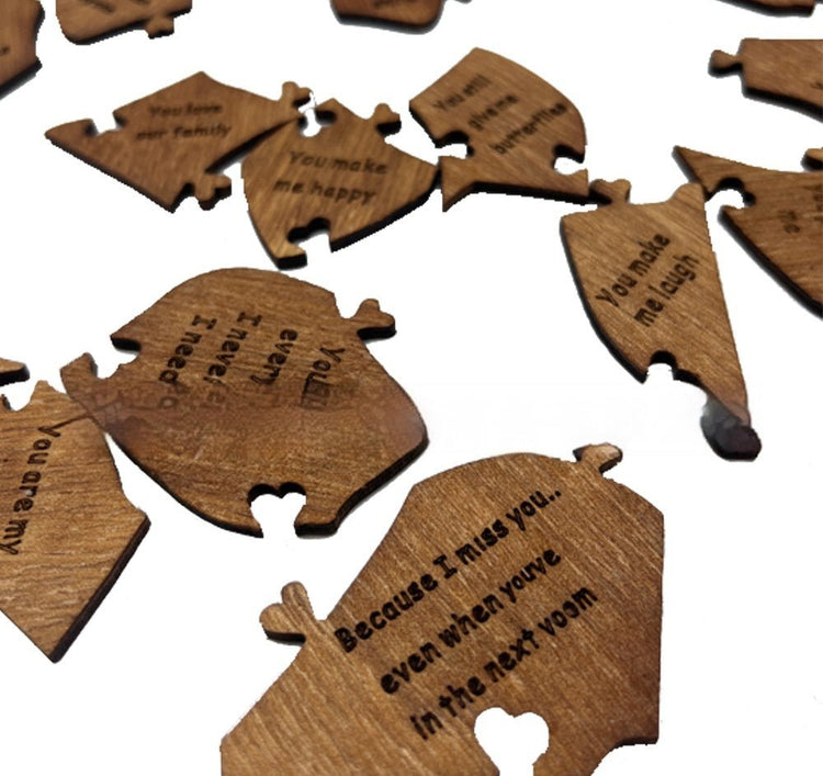 Wooden Heart Puzzle Romantic Love Jigsaw Valentines Gift for Wife Husband - SnagBag