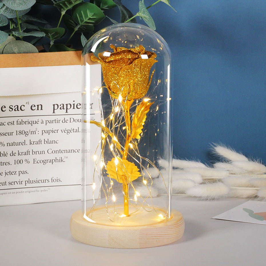 Eternal Rose LED Light in Glass - Romantic Valentine&