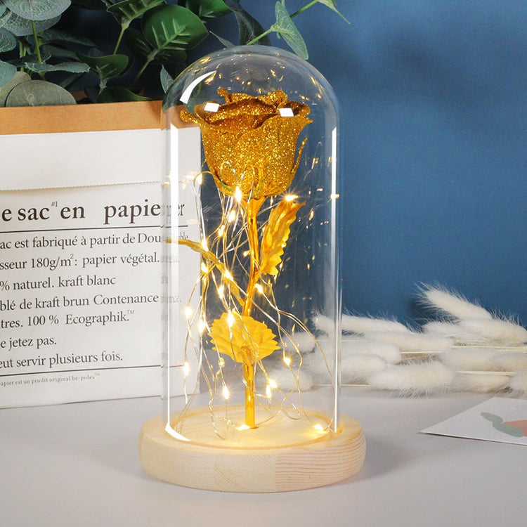 Eternal Rose LED Light in Glass - Romantic Valentine&