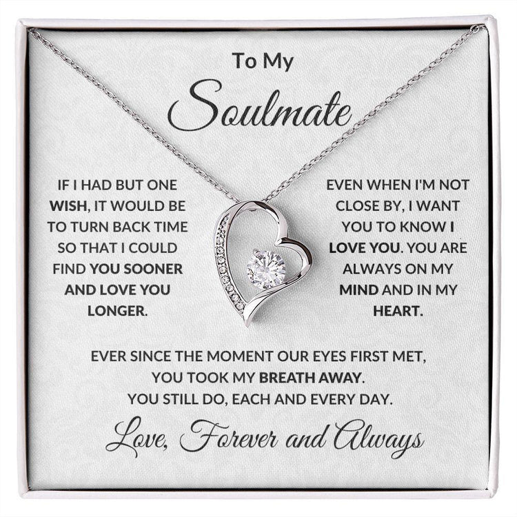 Forever Love Necklace - Stainless Steel Gift For Soulmate - SnagBag