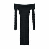 Stylish Cold-Shoulder Bodycon Knitted Dress for everyday wear