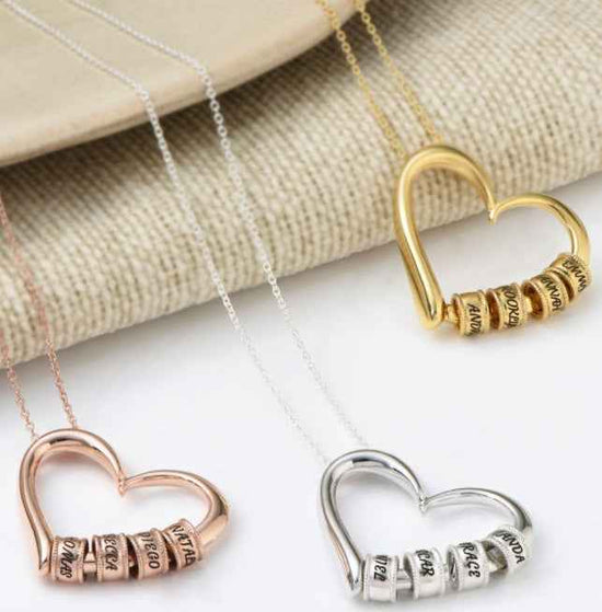 Personalized Heart Necklaces Women Jewelry Custom Name Necklaces & Pendants Mothers Day Gift - SnagBag