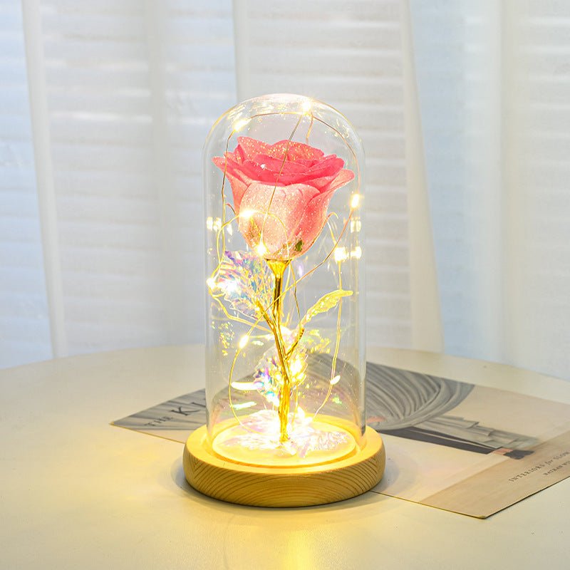 Eternal Rose LED Light in Glass - Romantic Valentine&