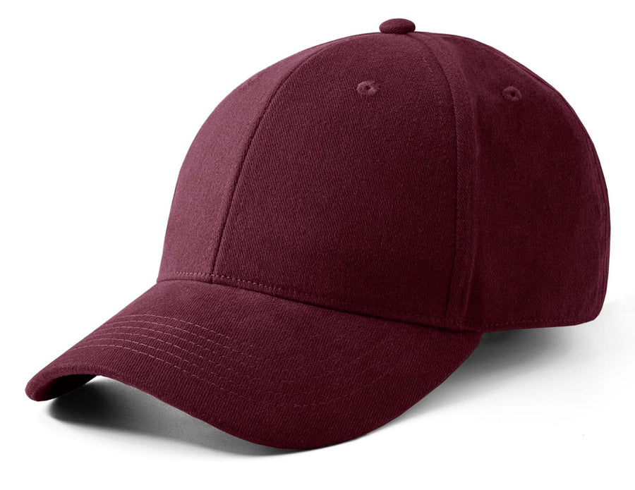 Cooling Cotton Baseball Cap for Men and Women - Black/Burgundy - SnagBag