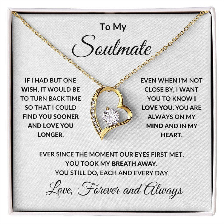 Forever Love Necklace - Stainless Steel Gift For Soulmate - SnagBag
