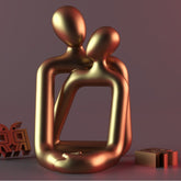 Modern Couple Resin Statue - Stylish Home Decor Gift Idea for Valentine&