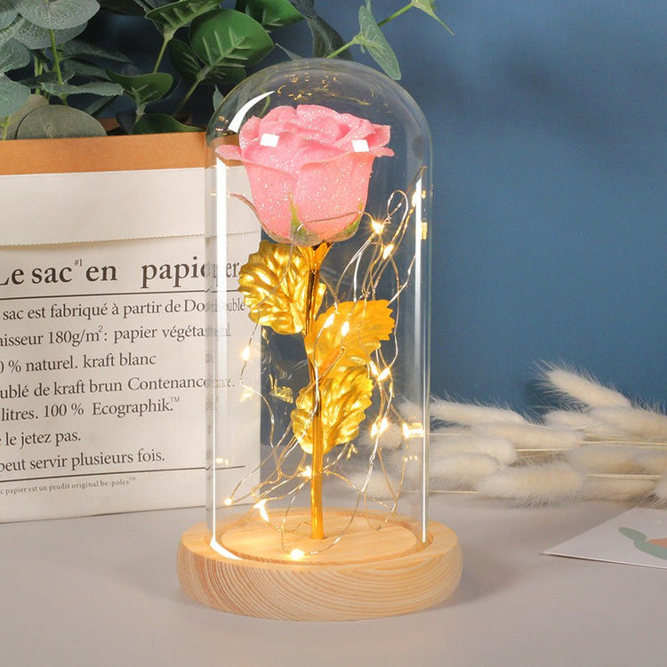 Eternal Rose LED Light in Glass - Romantic Valentine&