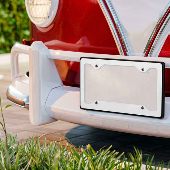 Metal license plate frame