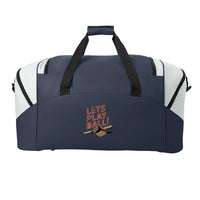 Durable sports gear bag with baseball graphic and text, perfect for athletes and active lifestyles.