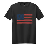 Black - DM108 - FRONT vintage flag tee shirt