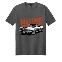 Heathered Charcoal - DM108 - FRONT mustang classic t-shirt