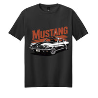 Black - DM108 - FRONT mustang classic t-shirt