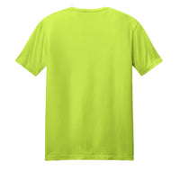 Back view of the bright green Camaro blend cotton tee, featuring a comfortable fit.