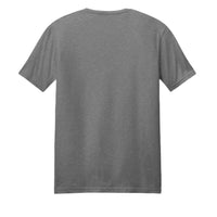 Back view of a grey Corvette t-shirt made from a comfortable blend of cotton and polyester.