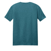 Back view of a teal Corvette t-shirt made from a perfect blend of cotton and poly.
