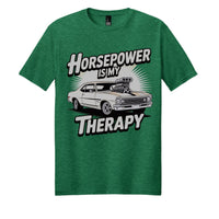 Heathered Kelly Green - DM108 - FRONT perfect blend cotton poly tee