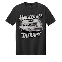 Black - DM108 - FRONT perfect blend cotton poly tee