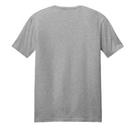 Back view of the Dodge Challenger perfect blend tee in Light Heather Grey with a comfortable fit.