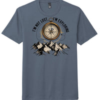 Im Not Lost I'm Exploring graphic on Navy Frost perfect tri tee shirt, District DM130, style and comfort in one