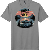 Home is my favorite camp graphic on grey frost perfect tri tee camp shirt.