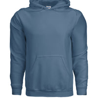 Born to Fish Hoodie in indigo blue color, Gildan G185 heavy blend, classic fit with pouch pocket and double-lined hood.