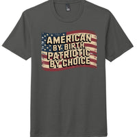 Charcoal - DM130 - FRONT patriotic tri blend t-shirt