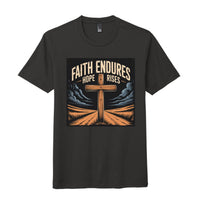 faith endures tri blend tee for both