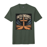 ndm:2234532faith endures tri blend tee for both