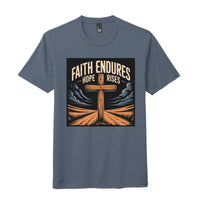 ndm:2234535faith endures tri blend tee for both