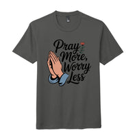 ndm:2235155pray more worry less t-shirt for gender