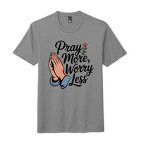 ndm:2235158pray more worry less t-shirt for gender