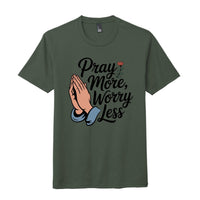 ndm:2235161pray more worry less t-shirt for gender